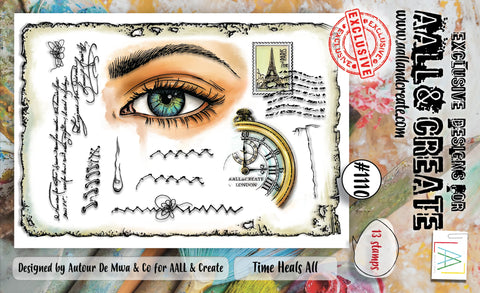 AALL & CREATE #1110 - A6 STAMP SET - TIME HEALS ALL