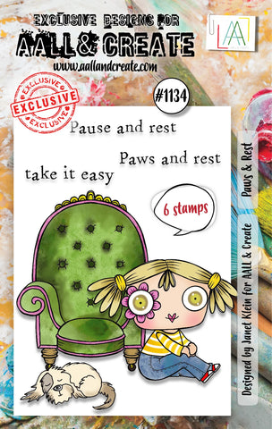 AALL and Create - A7 Stamp Set - Paws & Rest #1134