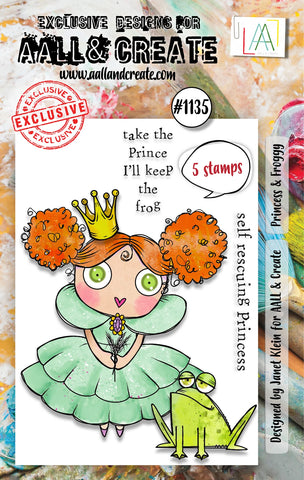 AALL and Create - A7 Stamp Set - Princess & Froggy #1135