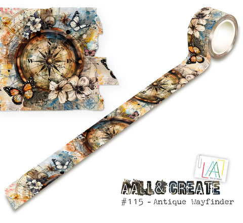 AALL & Create Washi Tape 25mmx10m - Antique Wayfinder