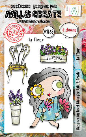 AALL and Create - A7 Stamp Set  1163 - La Fleur