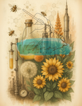 Le Chaos Créatif- album collage- Les fées du collage – Les abeilles, vol. 1