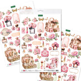 Katy Sue Rose Couture Die Cut Embellishments, 3 sheets