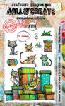 AALL and Create - A6 Stamp Set - Ribboned Whisker Wonders #1214