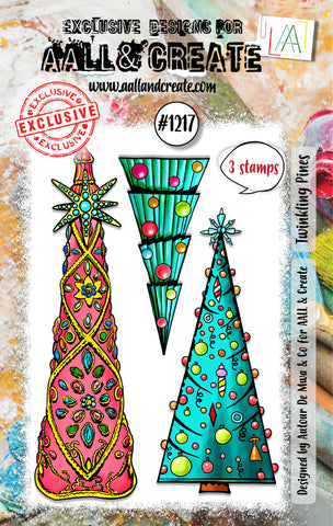 AALL and Create - A7 Stamp Set - Twinkling Pines