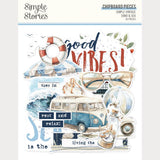 Simple Stories Simple Vintage Sand & Sea - Collection Kit Simple Vintage Sand & Sea - Chipboard Pieces