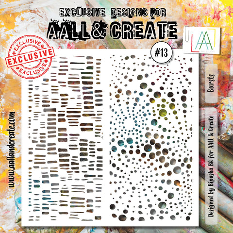 AALL & Create #13 - 6"X6" STENCIL - BURSTS