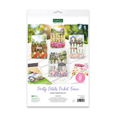 KATY SUE - Pretty Petals Picket Fence, Card Making Kit