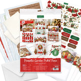 Katy Sue Poinsettia Garden Picket Fence, Card Making Kit