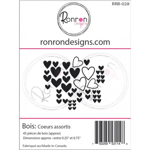 Ronron designs -Bois: Coeurs assortis