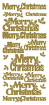 ECSTASY CRAFTS - Peel Off Stickers -Merry Christmas var. sizes gold