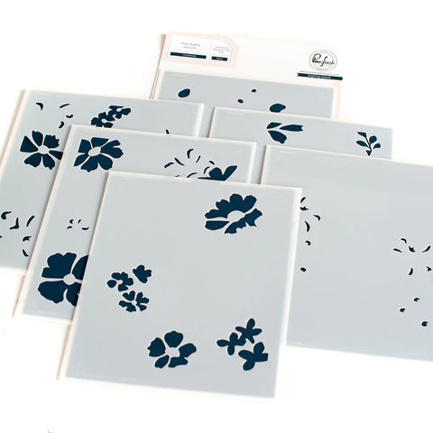 S20 Pinkfresh Studio Floral Border stencil