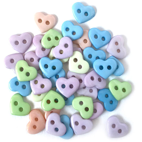 Buttons Galore Small Buttonz Pastel Hearts