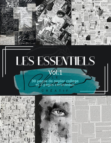 Le Chaos Créatif Essentiels – Noir et Blanc (fonds texturés collage)