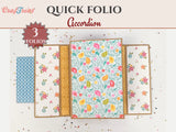 CrafTreat Scrapbook Blank  Quick Folio - Accordion - Black, Kraft and White