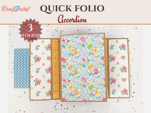 CrafTreat Scrapbook Blank  Quick Folio - Accordion - Black, Kraft and White