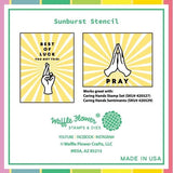Waffle Flower Sunburst Stencil