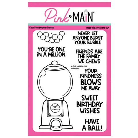 Pink & Main Clear Stamp, Gumballs