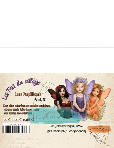 Le Chaos Créatif- album collage- Les Fées du collage – Les papillons, Vol. 3