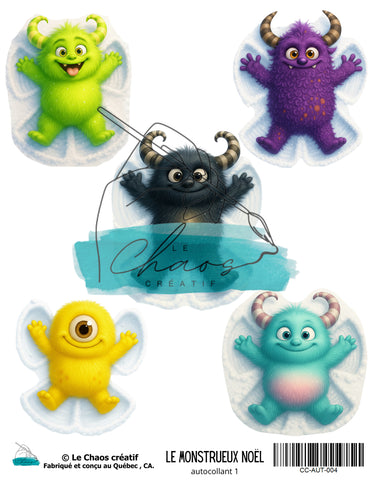 Le Chaos Créatif Le Monstrueux Noël, autocollant