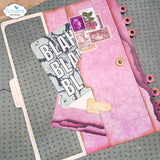 Elizabeth Craft Designs Half Page Tab 3 with paperclip numbers