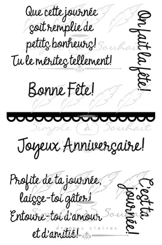 Simple à souhait - Étampes - Souhaits Fête #1