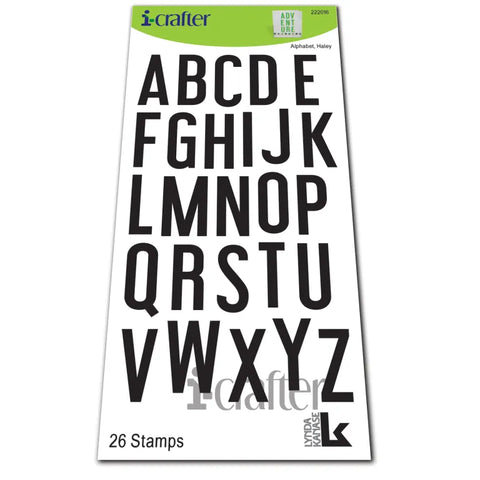 S40 I-Crafter stamps - Alphabet, Haley By Lynda Kanase