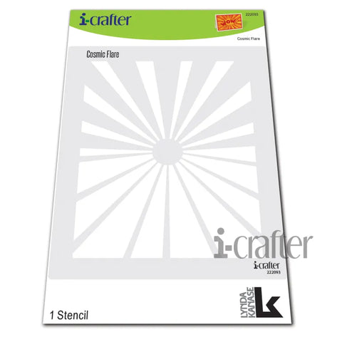 S40 I-Crafter Stencil - Cosmic Flare By Lynda Kanase