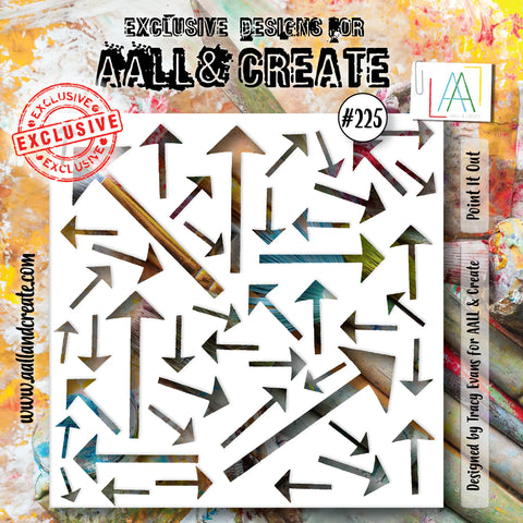 AALL and Create - 6"x6" Stencil - Point It Out #225