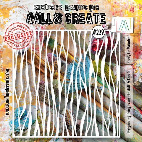AALL and Create - 6"x6" Stencil - Reeds Of Wonder #229