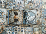 Scrapbook Resource Co – 7 x 6 Inches Paper Pad - Blue Dreams