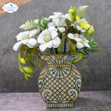Elizabeth Craft Paper Flowers Delicate Fancy Vase