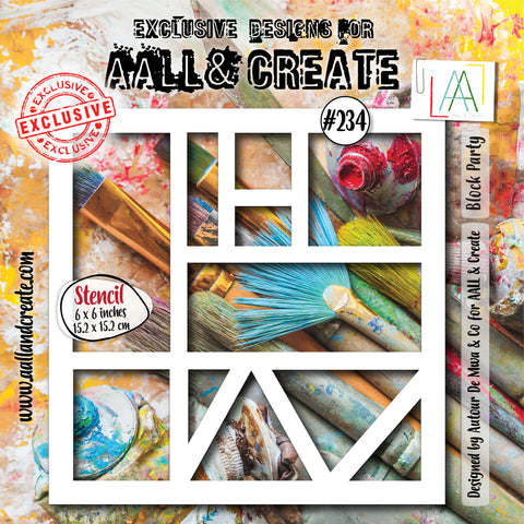 AALL & Create 6"x6" Stencil - Block Party #234