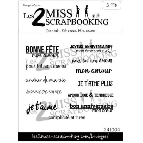 Les 2 Miss Scrapbooking - Kit bonne fête amour | die_cut