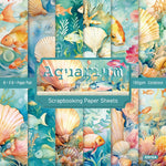 Kokorosa 24PCS 6" Aquarium Scrapbook & Cardstock Paper