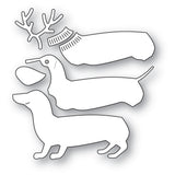 PoppyStamps Antler Dachshund craft die