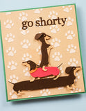 PoppyStamps Antler Dachshund craft die