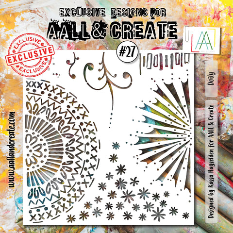 AALL & Create #27 - 6"X6" STENCIL - DOILY