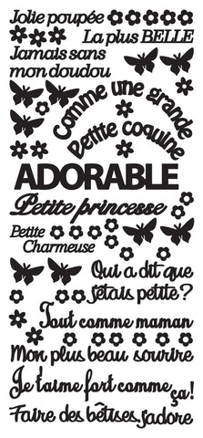 ECSTASY CRAFTS - Peel Off Stickers -Adorable Black