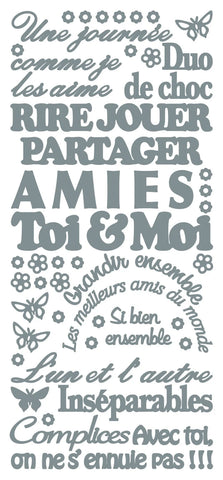 ECSTASY CRAFTS - Peel Off Stickers - Toi & Moi black