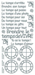 ECSTASY CRAFTS - Peel Off Stickers -Le temps s'arrete Black