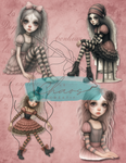 Le Chaos Créatif- album collage- Bas rayés et cœur serré