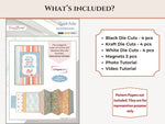 CrafTreat Scrapbook Blank  Quick Folio - Accordion - Black, Kraft and White