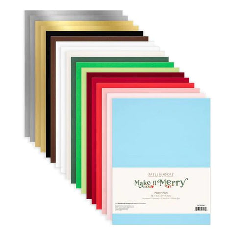 Spellbinders Make It Merry Cardstock Pack from the Make It Merry Collection