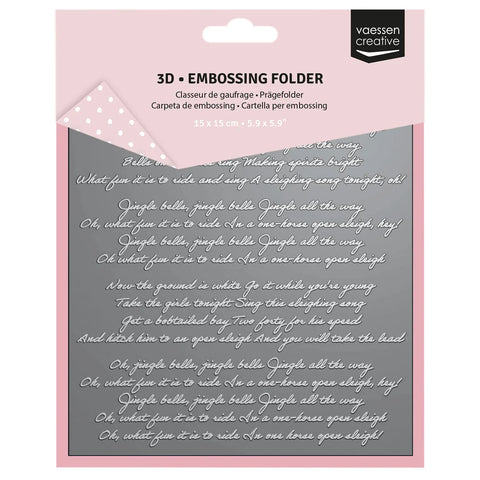 Vaessen Creative • 3D Embossing Folder Jingle Bells 15x15cm