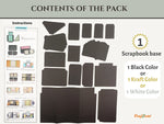 CrafTreat Scrapbook Blank Precut Album Base - Gate Fold Folio - White