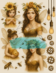 Le Chaos Créatif- album collage- Les fées du collage – Les abeilles, vol. 1