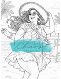 Le Chaos Créatif Coloriage Soleil et plage