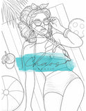 Le Chaos Créatif Coloriage Soleil et plage