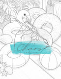 Le Chaos Créatif Coloriage Soleil et plage